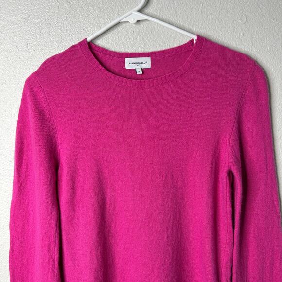 Bianco & Blu Merino Wool Cashmere Blend Sweater Women’s Small Pink Italy - Picture 2 of 7